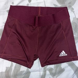 Adidas techfit maroon shorts, medium